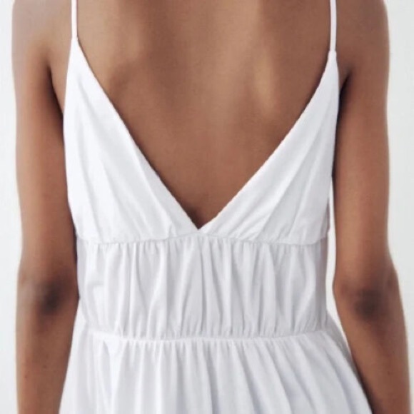 Zara NWT white poplin Dress - Picture 7 of 8